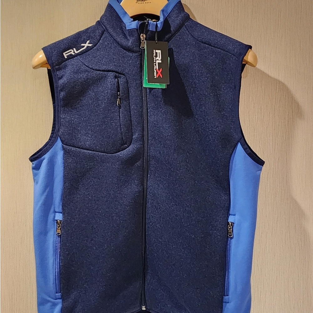 RLX Golf Terry-Paneled Fleece Color Blocked Vest sz M - Picture 4 of 13